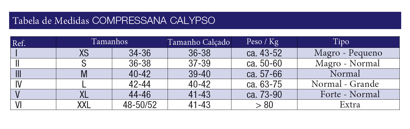 Meias de descanso AT - Compressana Calypso 140