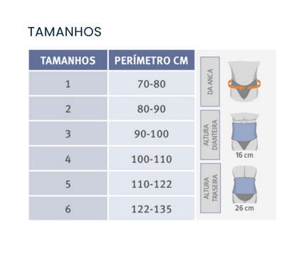 Faixa Sacrolombar com Barras Semi-rígidas